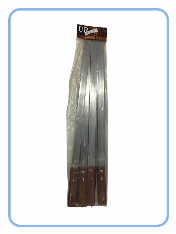 Stainless Steel BBQ Skewer/ Wooden Handle