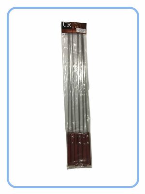 Stainless Steel BBQ Skewer/ Wooden Handle