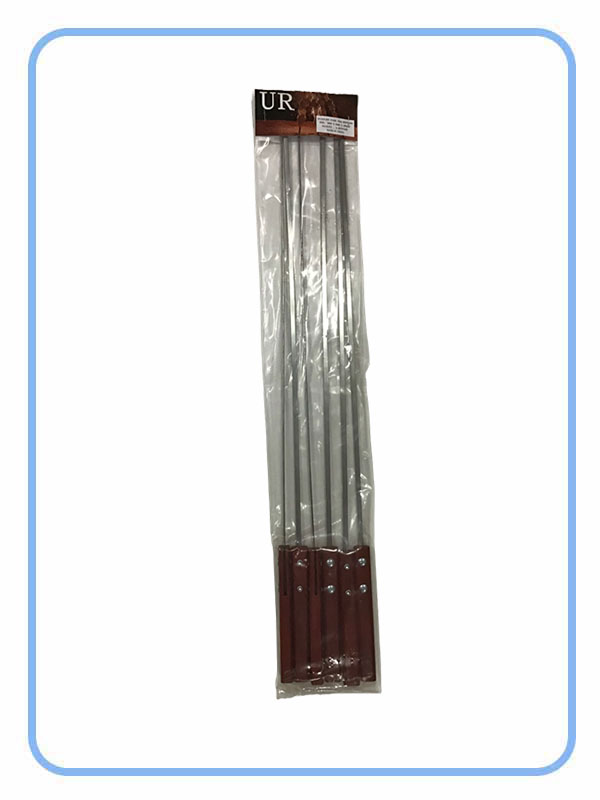 Stainless Steel BBQ Skewer/ Wooden Handle