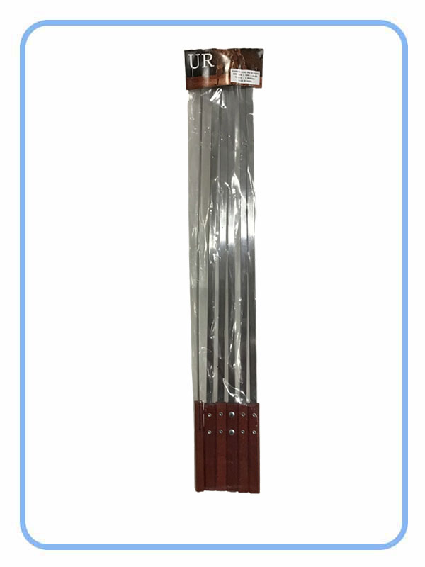 Stainless Steel BBQ Skewer/ Wooden Handle