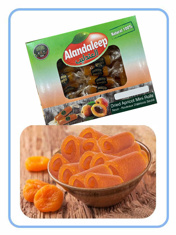 Andaleeb Dried Apricot Wrapped Pieces Rolls "Mini"/ Different size available