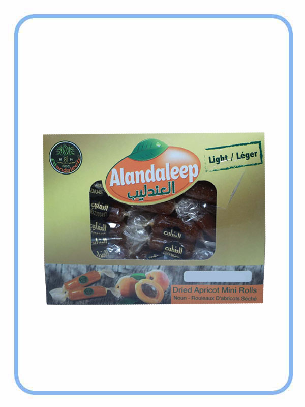 Andaleeb Dried Apricot Wrapped Pieces Rolls "Mini" Light / Different size available