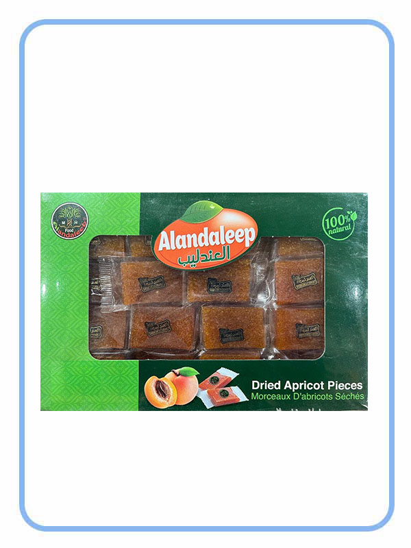 Andaleeb Dried Apricot Wrapped Flat Pieces/ Different size available