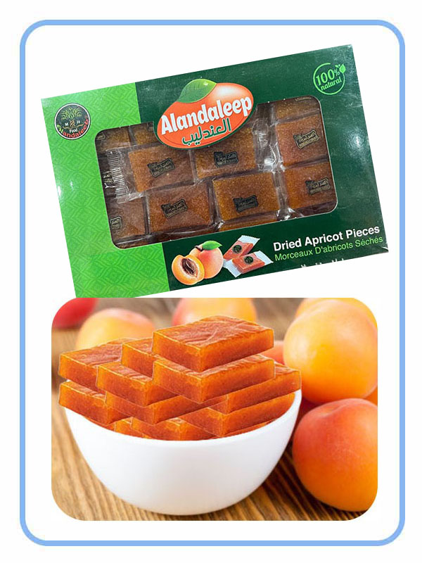 Andaleeb Dried Apricot Wrapped Flat Pieces/ Different size available